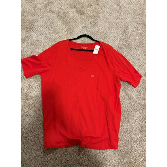NWT Lane Bryant Red Short Sleeve Tee - Picture 1 of 3